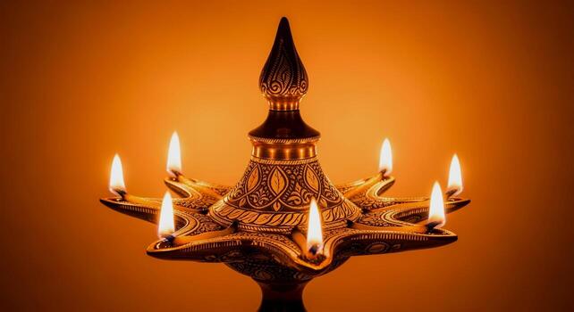 traditional-brass-oil-lamp-with-seven-flames-free-photo